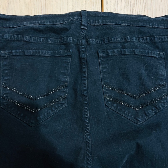 NYDJ not your daugthers Jeans 18W Black lift tuck studded Cowgirl Western Goth - Picture 6 of 14